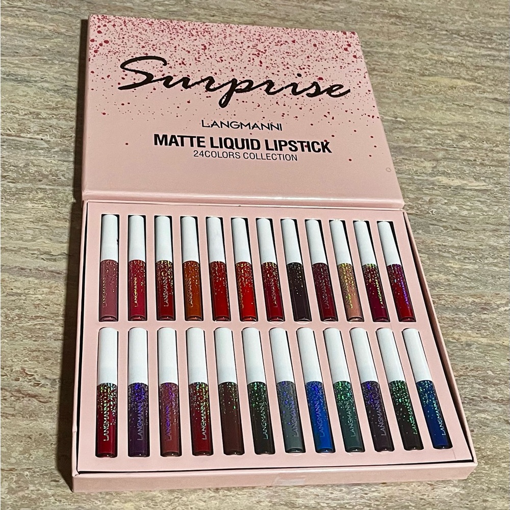 New Langmanni Surprise 24-colors collection matte lipstick set